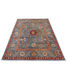 Suzani 4'10'' X 6'7'' Hand-Knotted Wool Rug 4'10'' x 6'7'' (145 X 198) / Blue / Blue