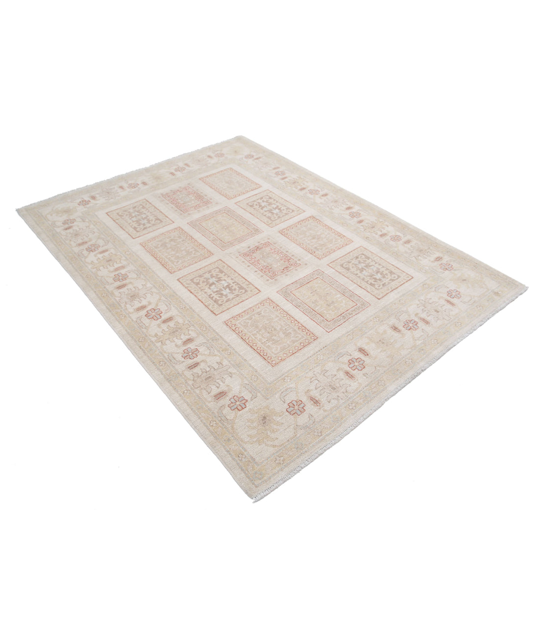 Serenity 4'10'' X 6'5'' Hand-Knotted Wool Rug 4'10'' x 6'5'' (145 X 193) / Ivory / Ivory