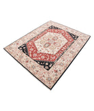 Ziegler 4'10'' X 6'2'' Hand-Knotted Wool Rug 4'10'' x 6'2'' (145 X 185) / Black / Ivory