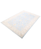 Serenity 4'9'' X 6'11'' Hand-Knotted Wool Rug 4'9'' x 6'11'' (143 X 208) / Blue / Ivory