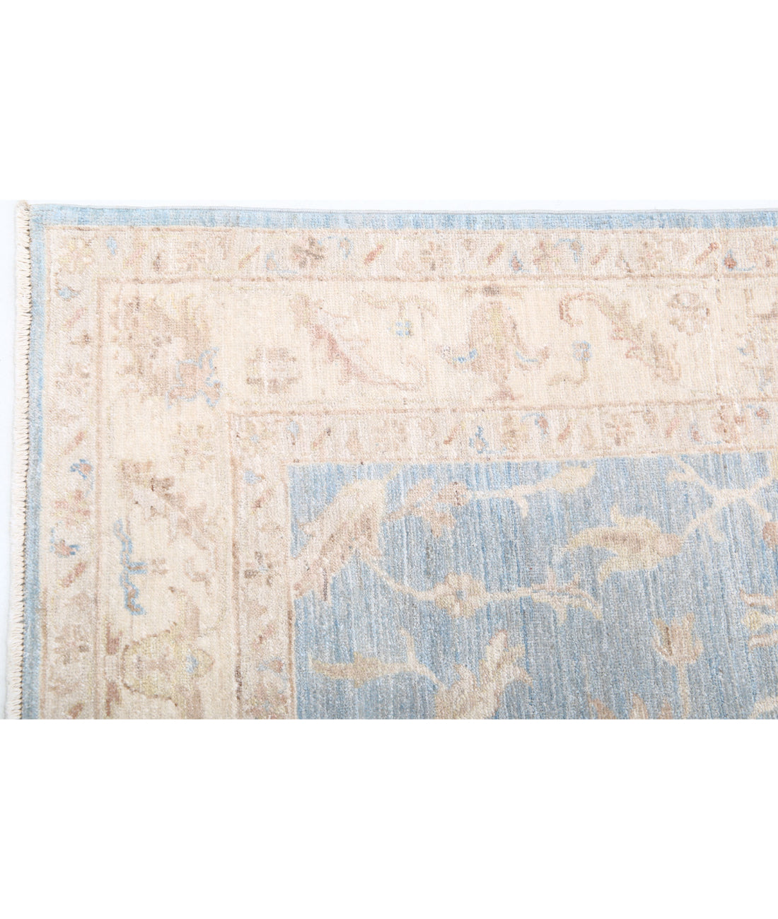 Serenity 4'9'' X 6'11'' Hand-Knotted Wool Rug 4'9'' x 6'11'' (143 X 208) / Blue / Ivory