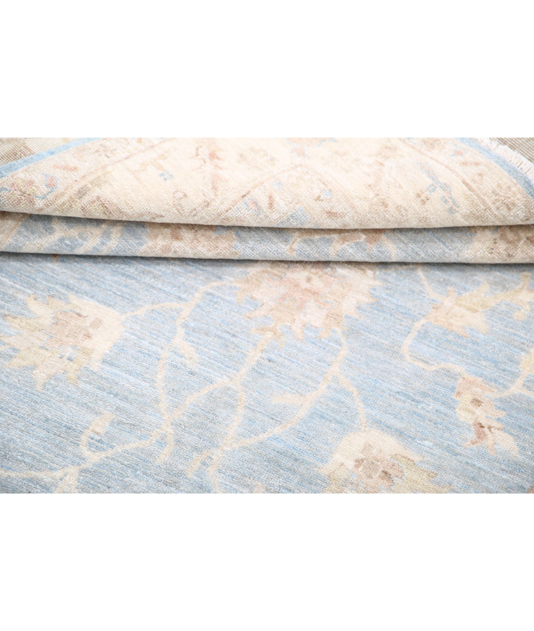 Serenity 4'9'' X 6'11'' Hand-Knotted Wool Rug 4'9'' x 6'11'' (143 X 208) / Blue / Ivory