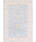 Serenity 4'9'' X 6'11'' Hand-Knotted Wool Rug 4'9'' x 6'11'' (143 X 208) / Blue / Ivory