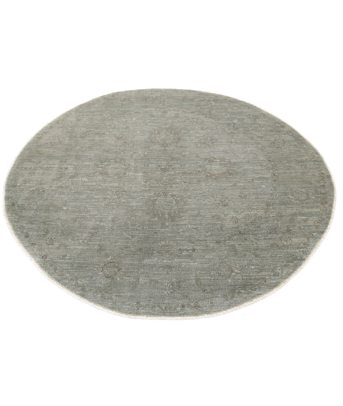 Overdye 5'4'' X 5'6'' Hand-Knotted Wool Rug 5'4'' x 5'6'' (160 X 165) / Grey / Grey