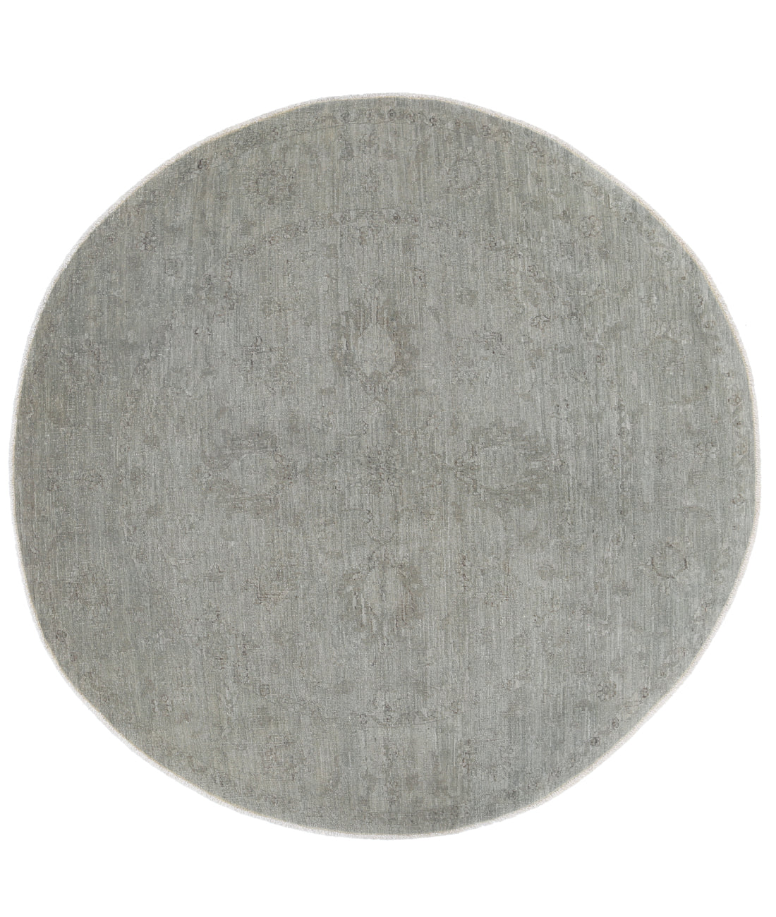 Overdye 5'4'' X 5'6'' Hand-Knotted Wool Rug 5'4'' x 5'6'' (160 X 165) / Grey / Grey