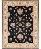 Ziegler 4'11'' X 6'3'' Hand-Knotted Wool Rug 4'11'' x 6'3'' (148 X 188) / Black / Ivory