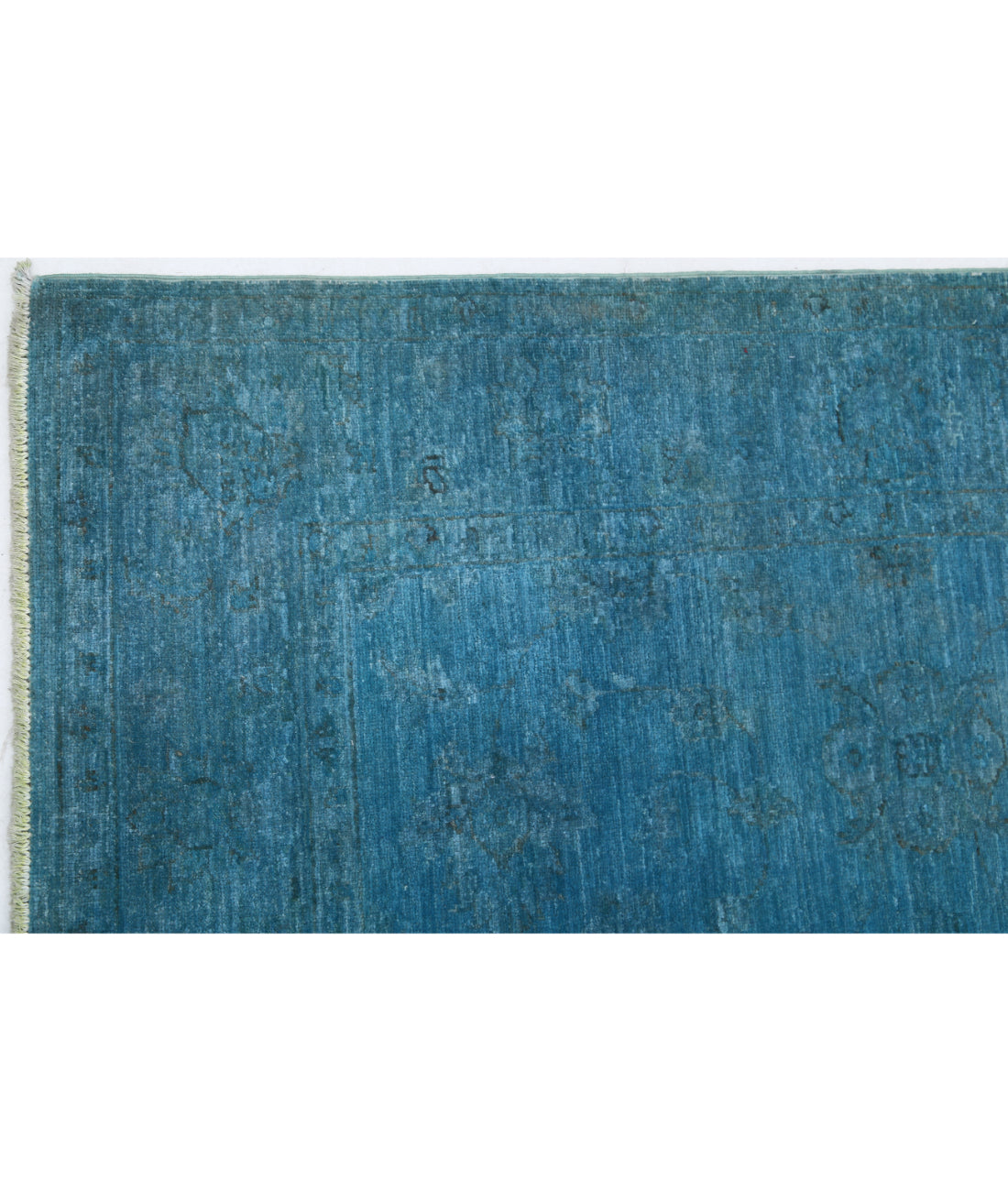 Overdye 5'0'' X 5'2'' Hand-Knotted Wool Rug 5'0'' x 5'2'' (150 X 155) / Blue / Blue