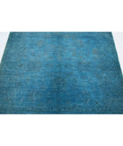 Overdye 5'0'' X 5'2'' Hand-Knotted Wool Rug 5'0'' x 5'2'' (150 X 155) / Blue / Blue