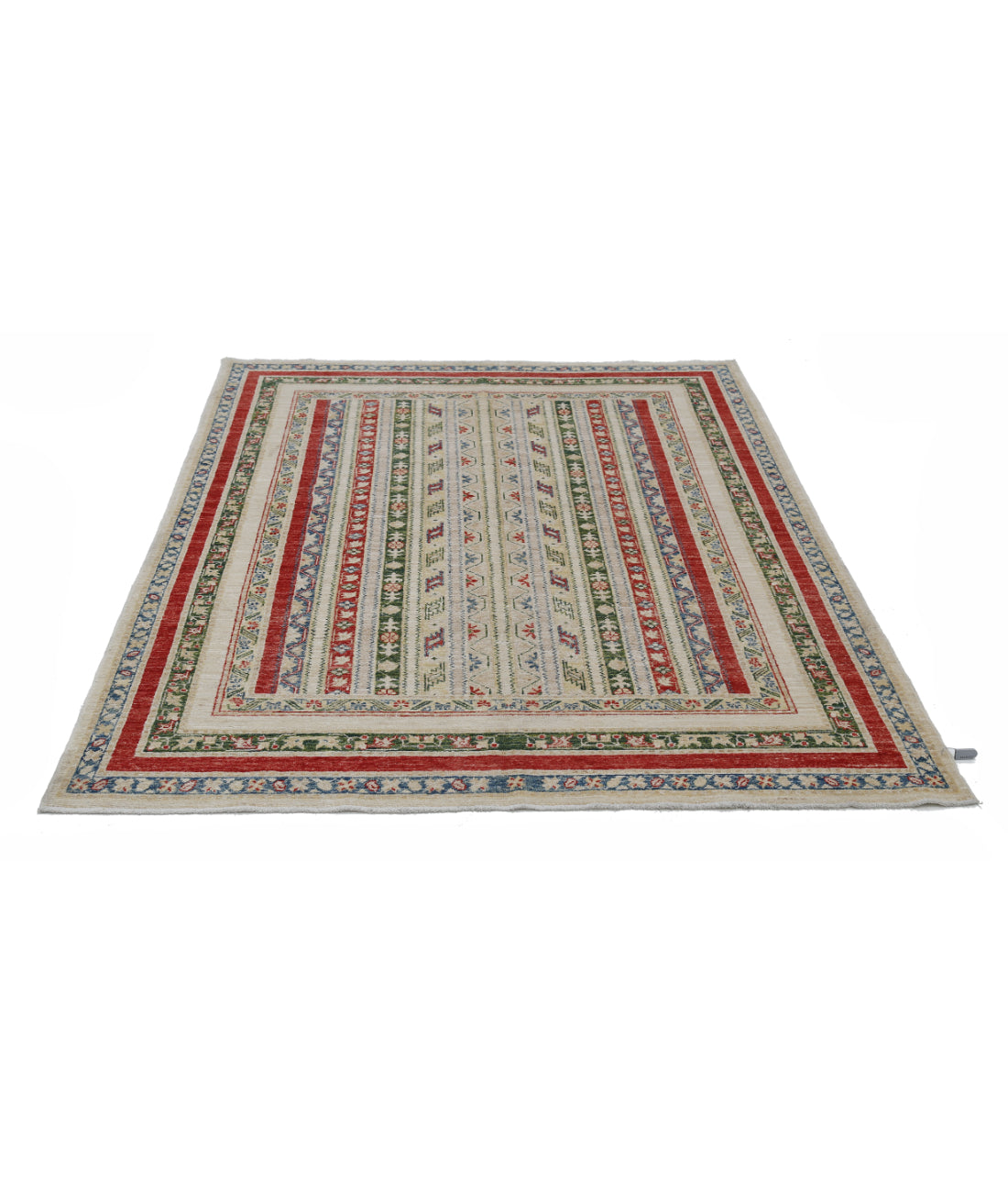 Shaal 4'10'' X 6'6'' Hand-Knotted Wool Rug 4'10'' x 6'6'' (145 X 195) / Ivory / Multi