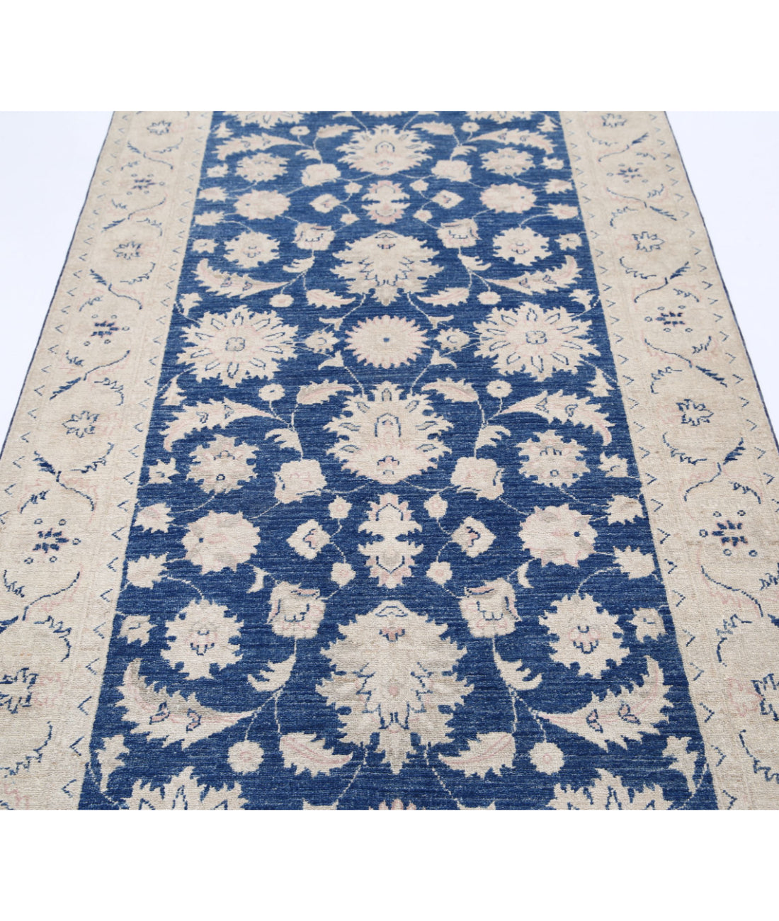 Serenity 3'11'' X 10'5'' Hand-Knotted Wool Rug 3'11'' x 10'5'' (118 X 313) / Blue / Ivory