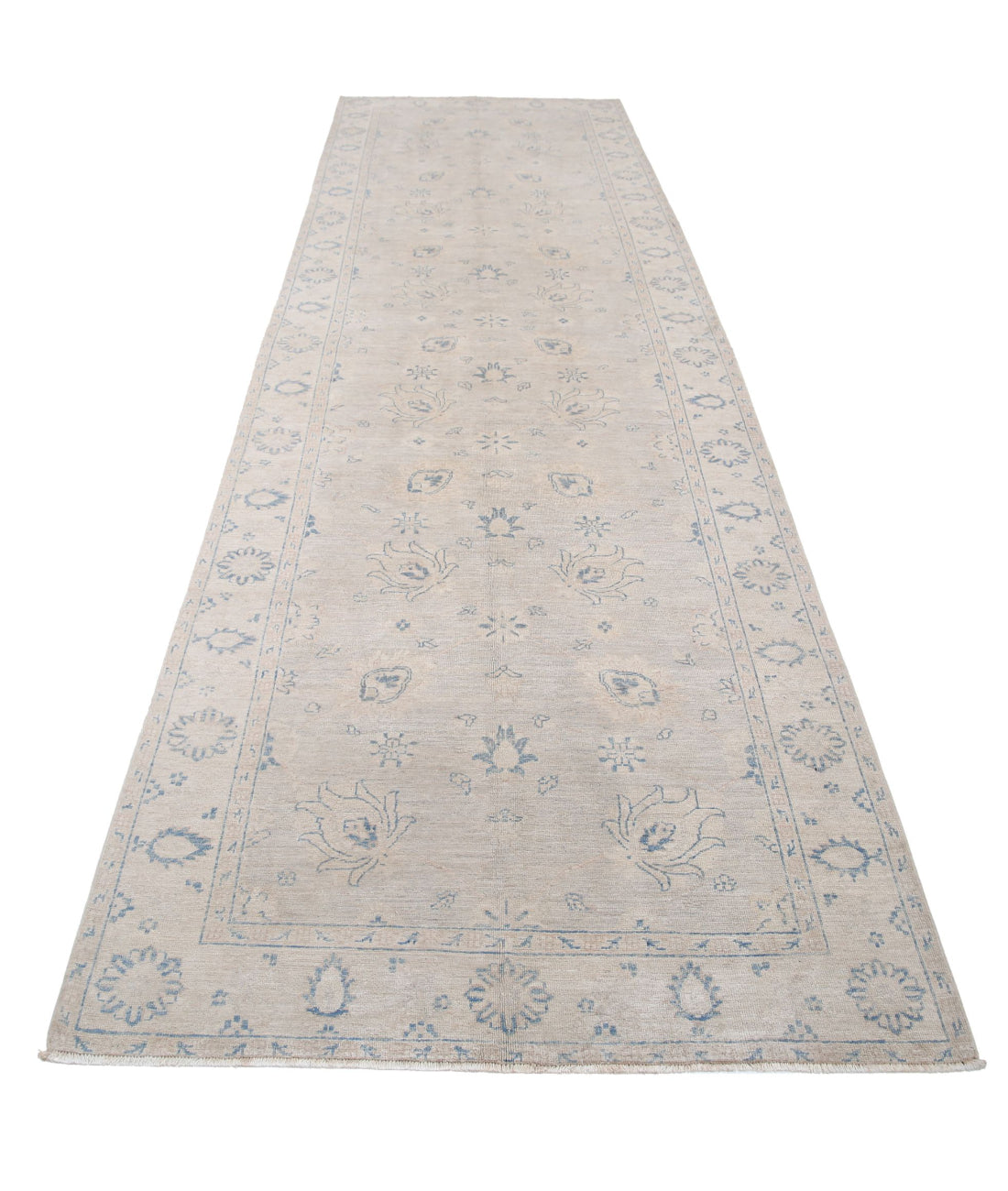 Serenity 3'11'' X 13'9'' Hand-Knotted Wool Rug 3'11'' x 13'9'' (118 X 413) / Brown / Ivory