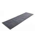 Overdye 3'1'' X 10'6'' Hand-Knotted Wool Rug 3'1'' x 10'6'' (93 X 315) / Grey / Grey