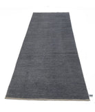 Overdye 3'1'' X 10'6'' Hand-Knotted Wool Rug 3'1'' x 10'6'' (93 X 315) / Grey / Grey