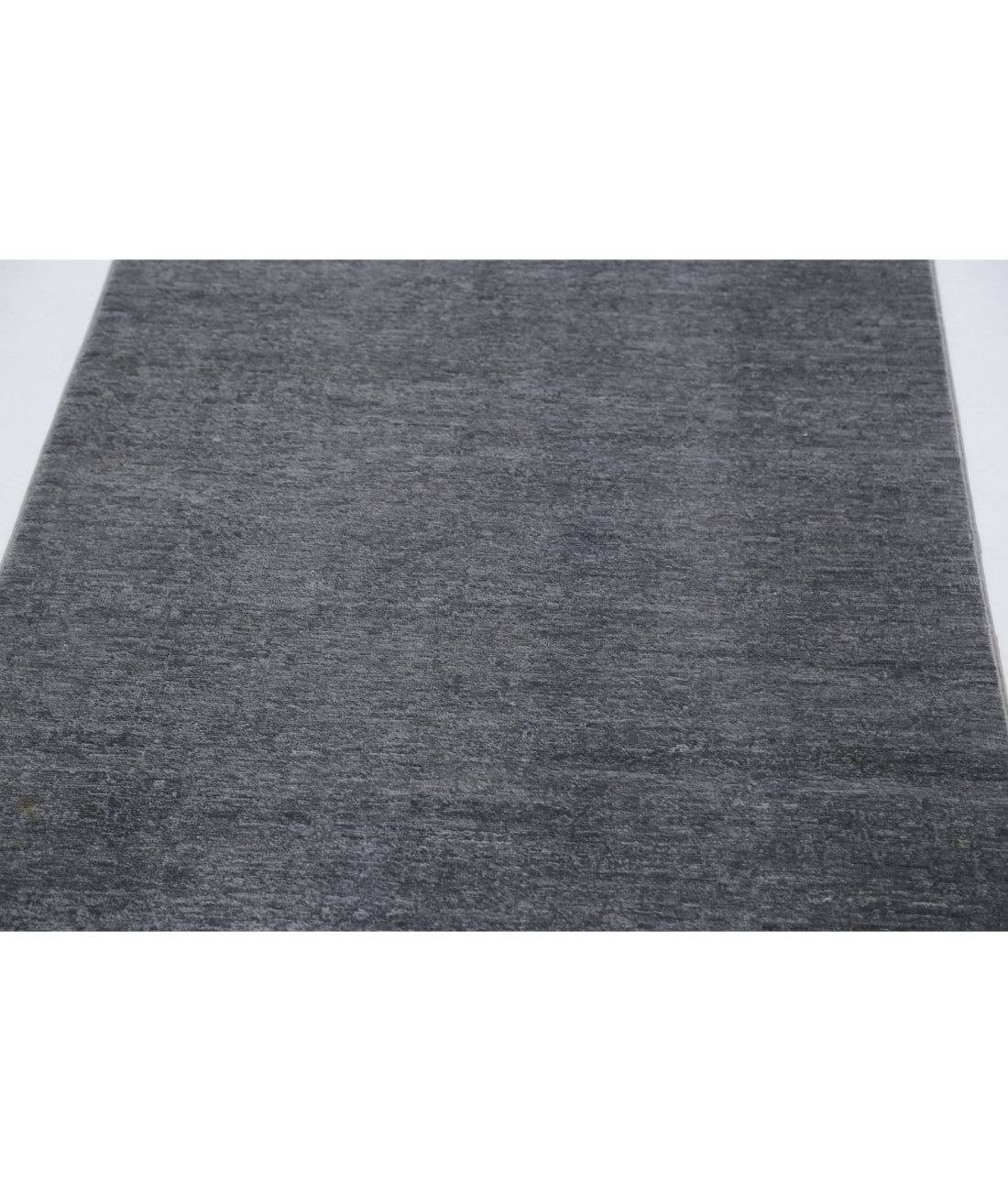 Overdye 3'1'' X 10'6'' Hand-Knotted Wool Rug 3'1'' x 10'6'' (93 X 315) / Grey / Grey