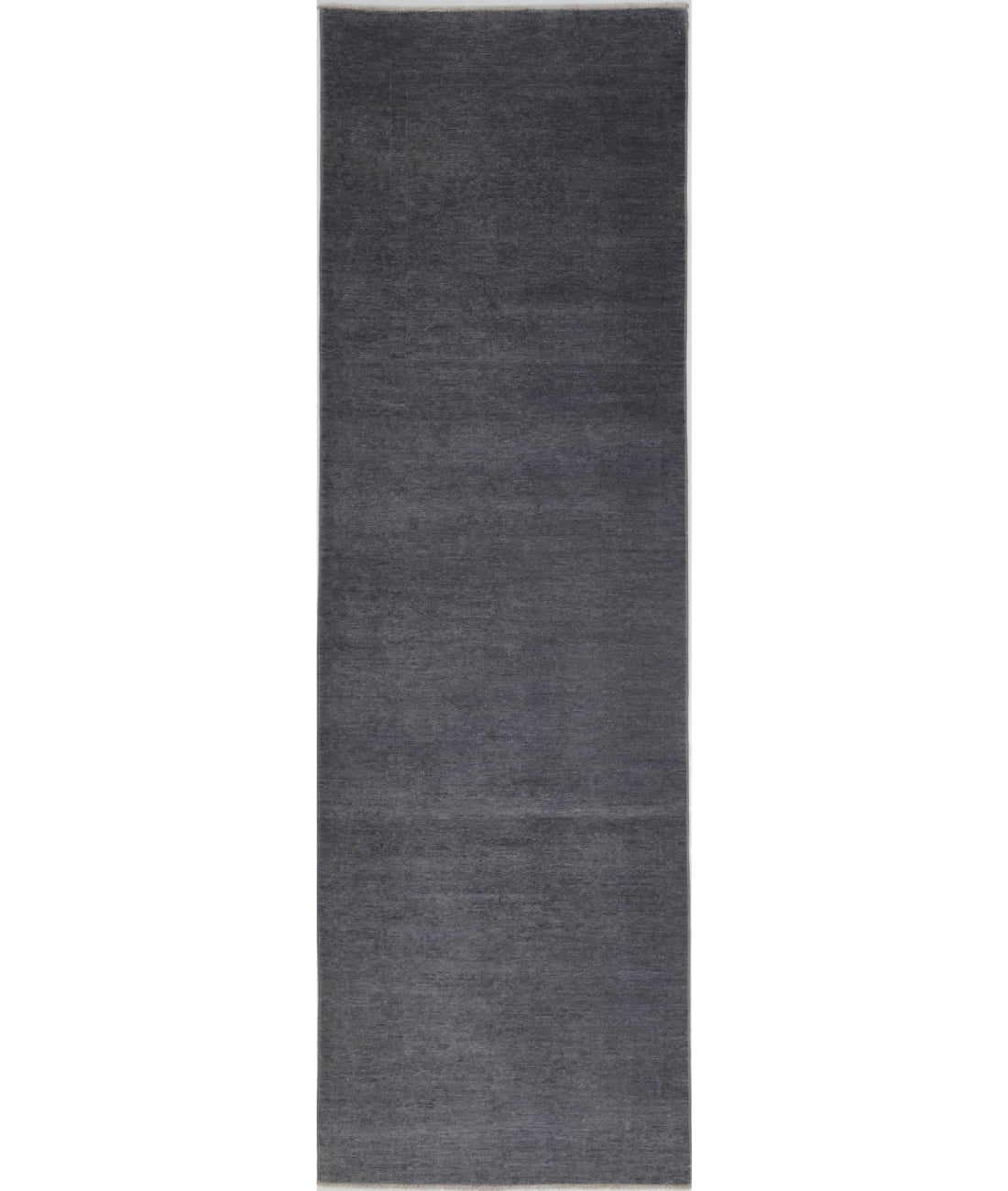 Overdye 3'1'' X 10'6'' Hand-Knotted Wool Rug 3'1'' x 10'6'' (93 X 315) / Grey / Grey