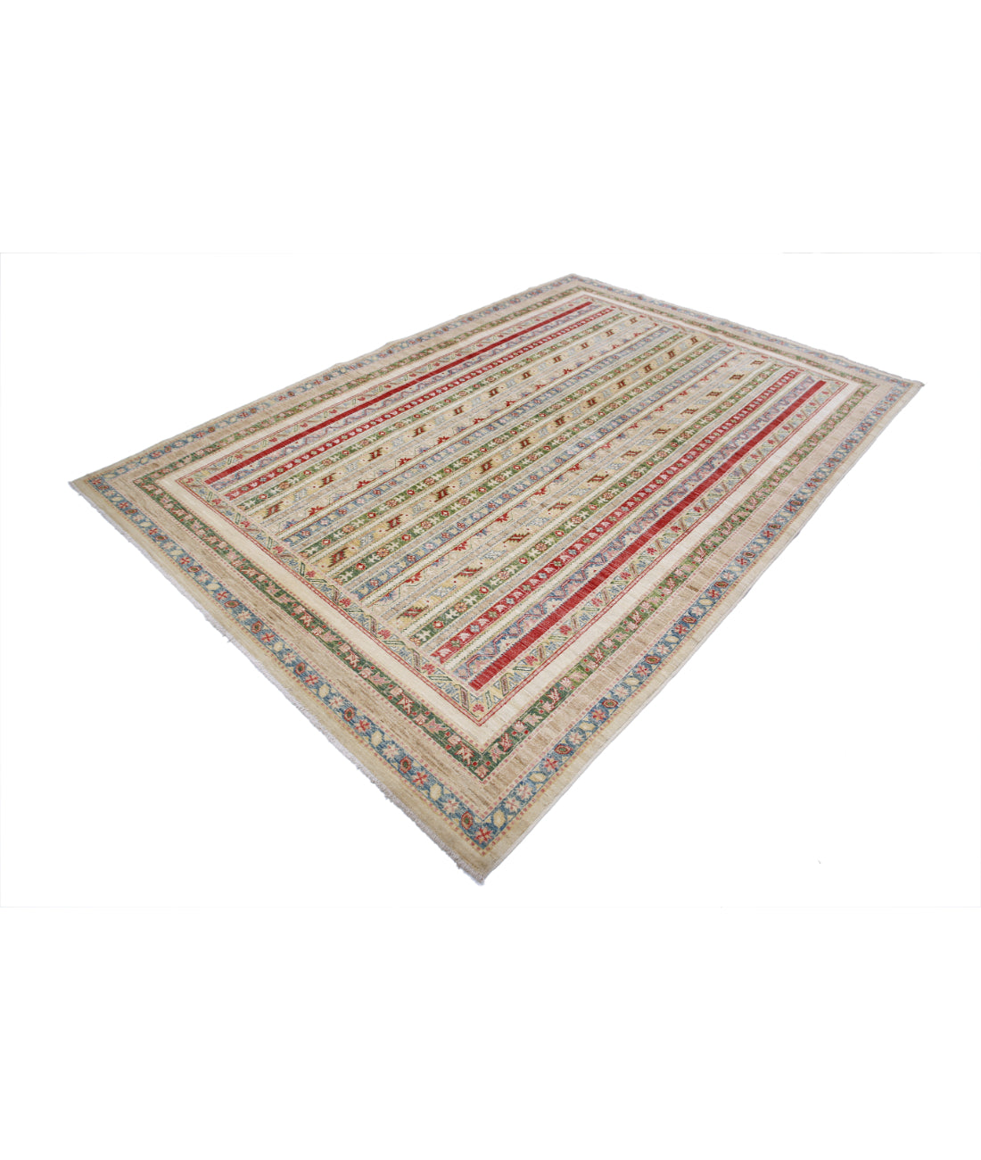 Shaal 6'9'' X 9'9'' Hand-Knotted Wool Rug 6'9'' x 9'9'' (203 X 293) / Multi / Multi