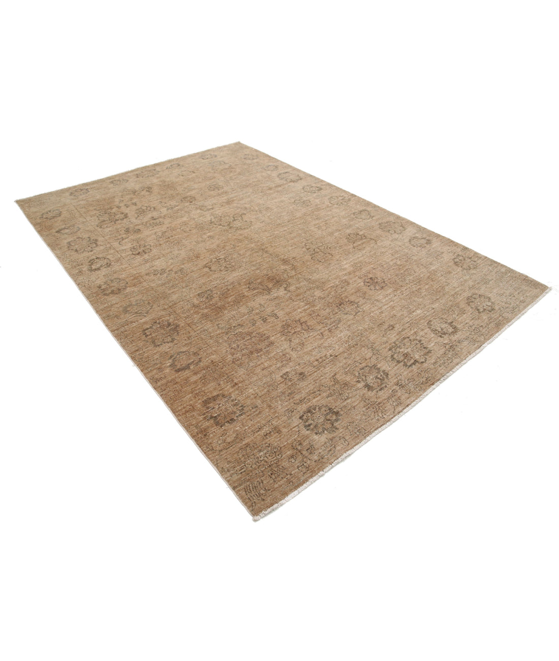 Ziegler 6'6'' X 9'3'' Hand-Knotted Wool Rug 6'6'' x 9'3'' (195 X 278) / Brown / Brown