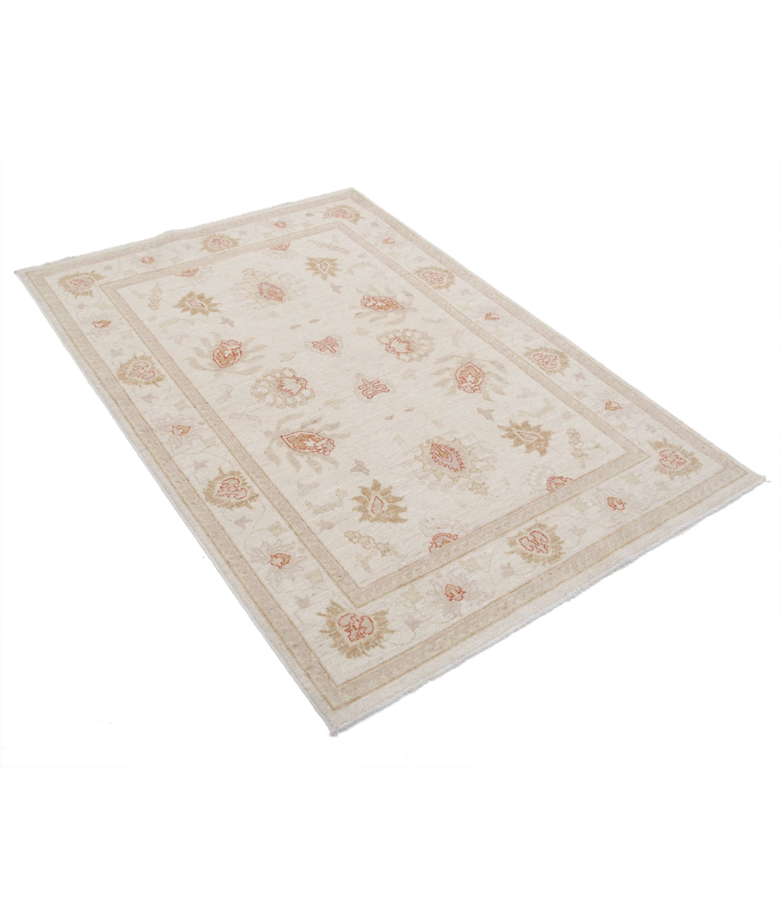 Ziegler 4'1'' X 5'11'' Hand-Knotted Wool Rug 4'1'' x 5'11'' (123 X 178) / Ivory / Ivory