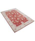 Serenity 4'1'' X 6'0'' Hand-Knotted Wool Rug 4'1'' x 6'0'' (123 X 180) / Red / Ivory