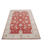 Serenity 4'1'' X 6'0'' Hand-Knotted Wool Rug 4'1'' x 6'0'' (123 X 180) / Red / Ivory