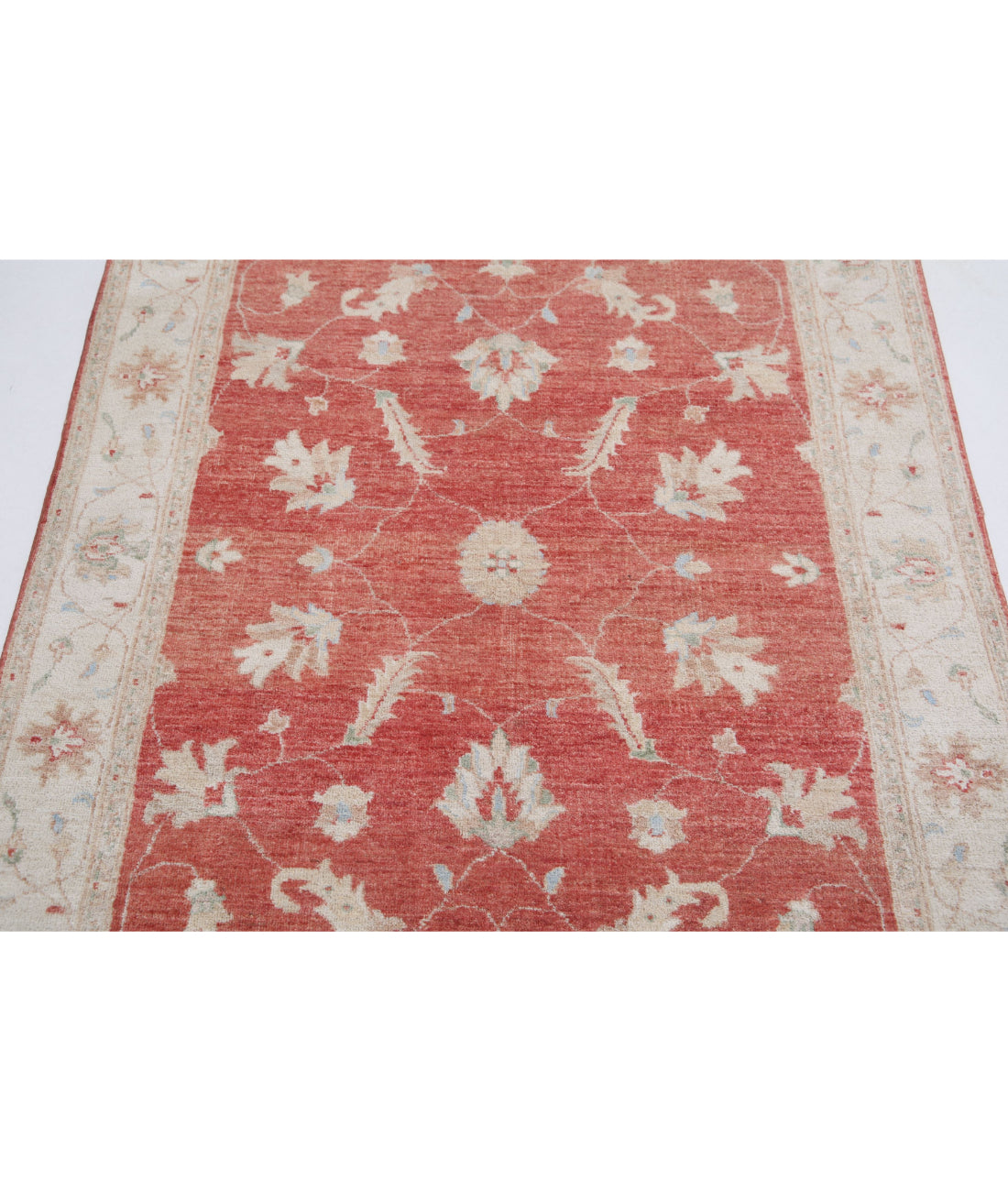 Serenity 4'1'' X 6'0'' Hand-Knotted Wool Rug 4'1'' x 6'0'' (123 X 180) / Red / Ivory