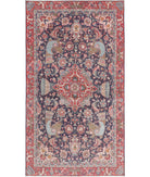 Tabriz 3'3'' X 6'10'' Hand-Knotted Wool Rug 3'3'' x 6'10'' (98 X 205) / Blue / Rust