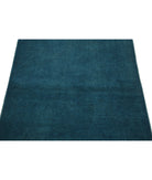 Overdye 3'0'' X 4'11'' Hand-Knotted Wool Rug 3'0'' x 4'11'' (90 X 148) / Teal / Teal