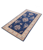 Ziegler 3'4'' X 6'6'' Hand-Knotted Wool Rug 3'4'' x 6'6'' (100 X 195) / Blue / Ivory