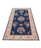 Ziegler 3'4'' X 6'6'' Hand-Knotted Wool Rug 3'4'' x 6'6'' (100 X 195) / Blue / Ivory