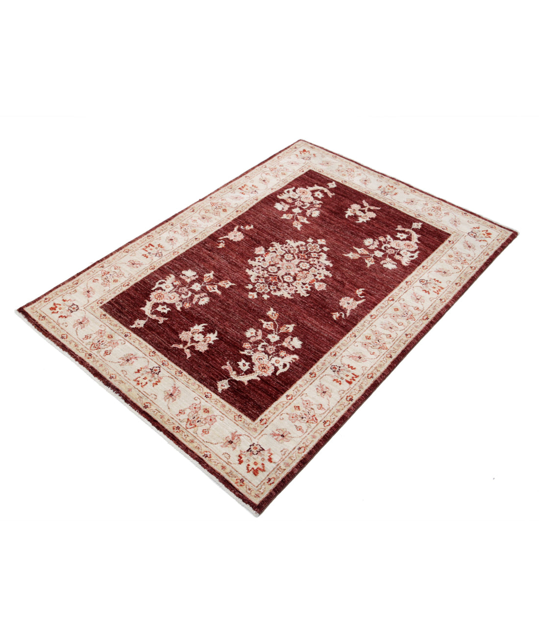 Ziegler 3'5'' X 4'11'' Hand-Knotted Wool Rug 3'5'' x 4'11'' (103 X 148) / Brown / Ivory