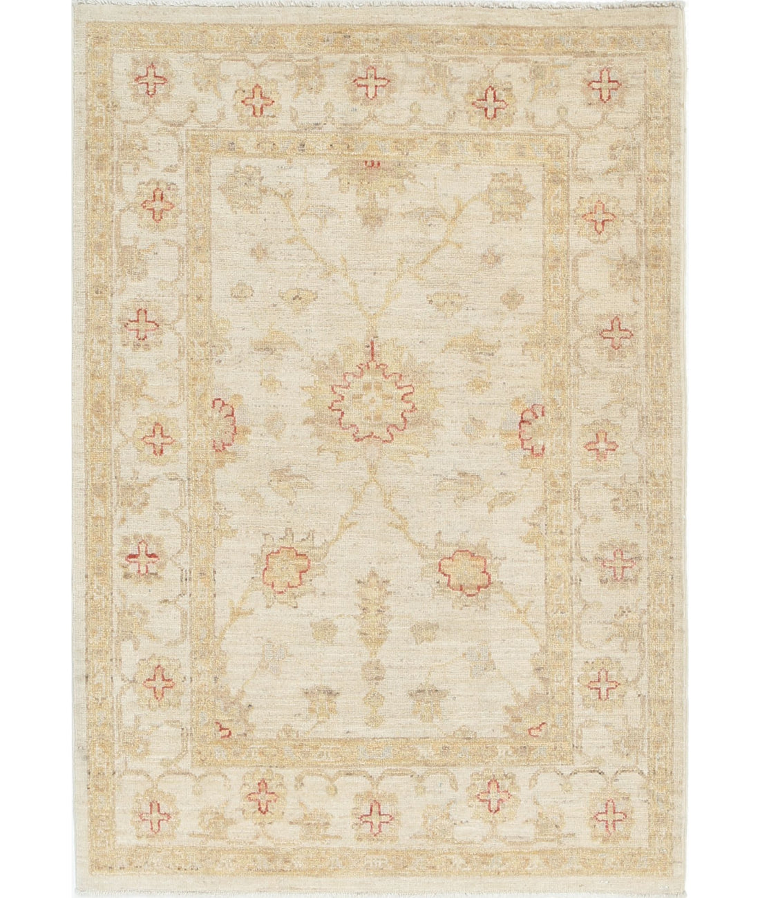 Ziegler 2'8'' X 3'11'' Hand-Knotted Wool Rug 2'8'' x 3'11'' (80 X 118) / Ivory / Ivory