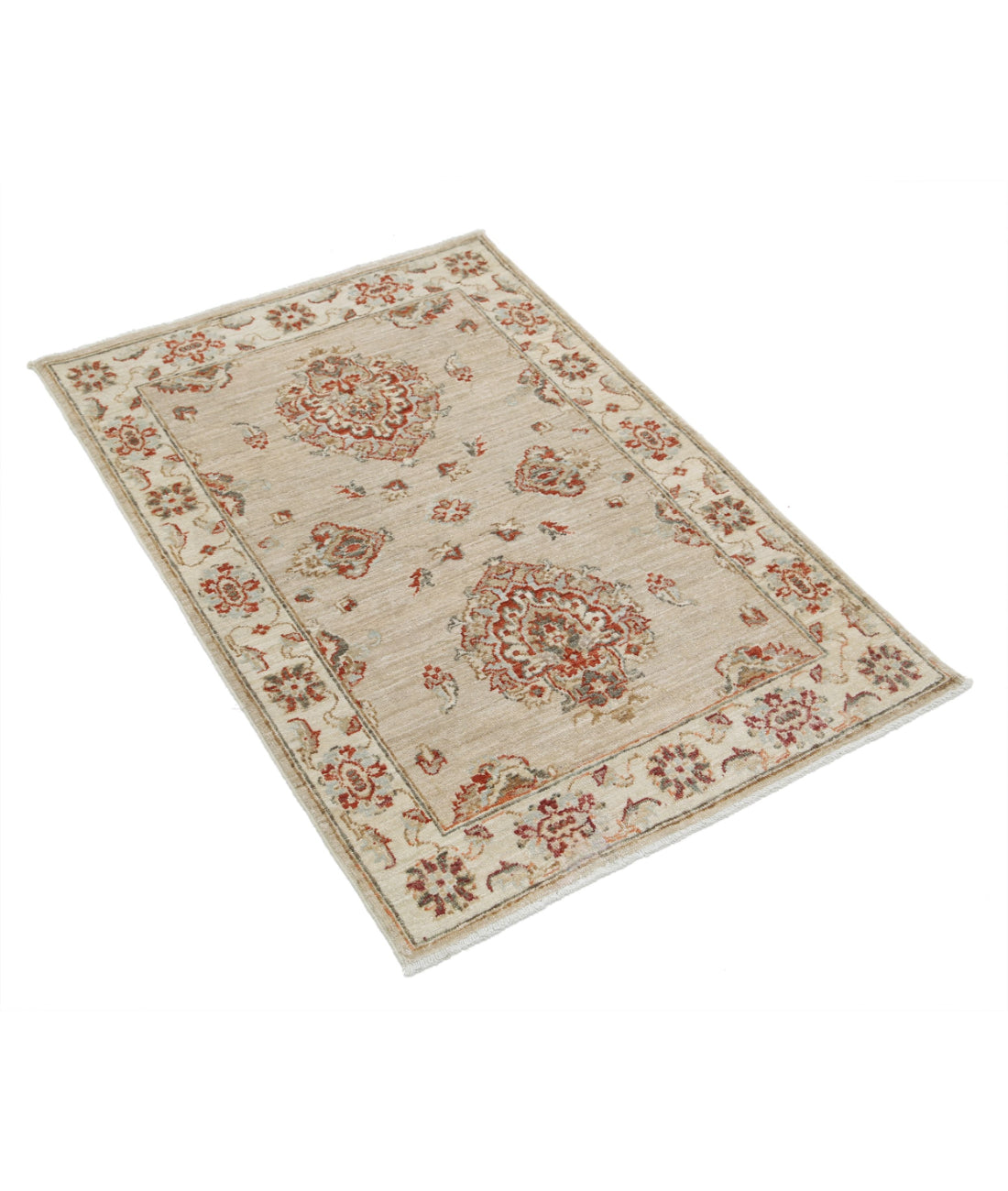 Ziegler 2'8'' X 3'11'' Hand-Knotted Wool Rug 2'8'' x 3'11'' (80 X 118) / Brown / Ivory
