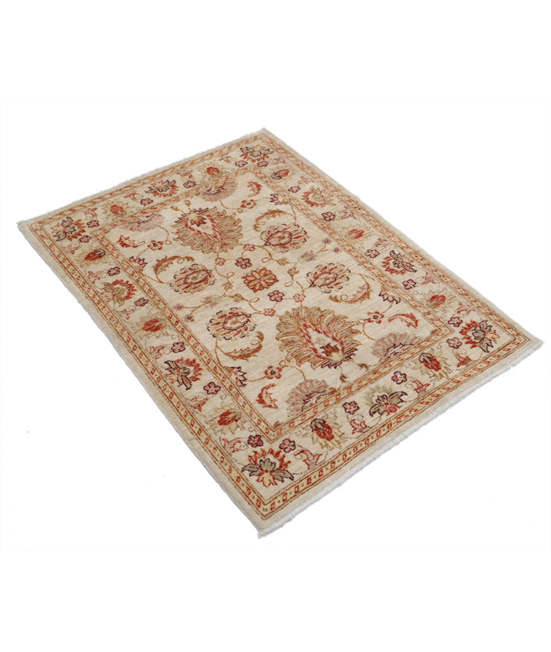 Ziegler 2'10'' X 3'10'' Hand-Knotted Wool Rug 2'10'' x 3'10'' (85 X 115) / Ivory / Ivory