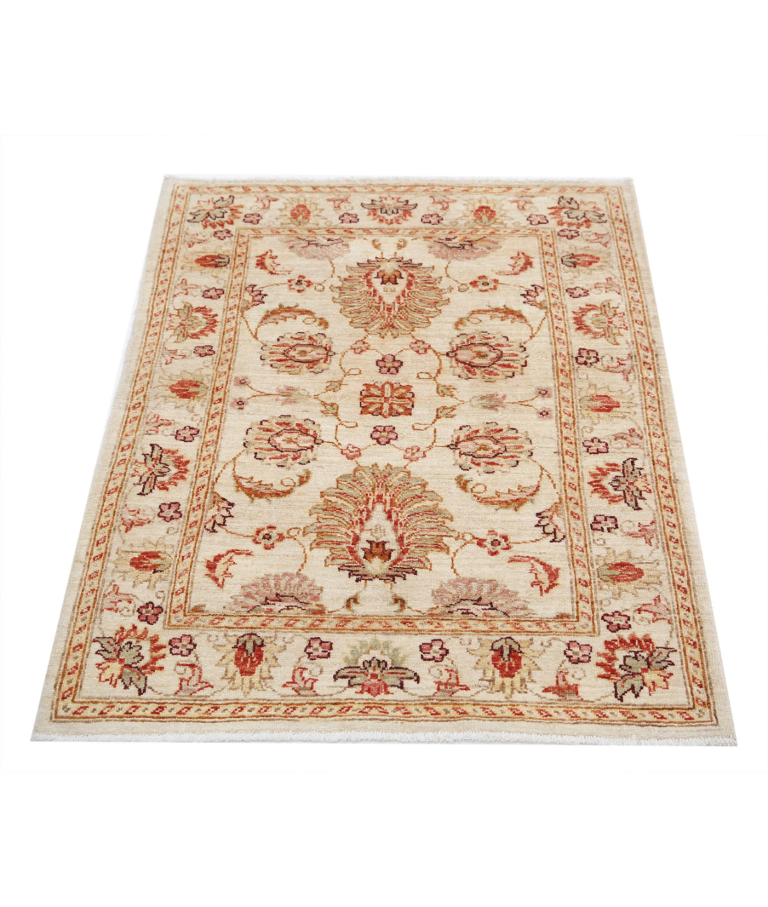 Ziegler 2'10'' X 3'10'' Hand-Knotted Wool Rug 2'10'' x 3'10'' (85 X 115) / Ivory / Ivory