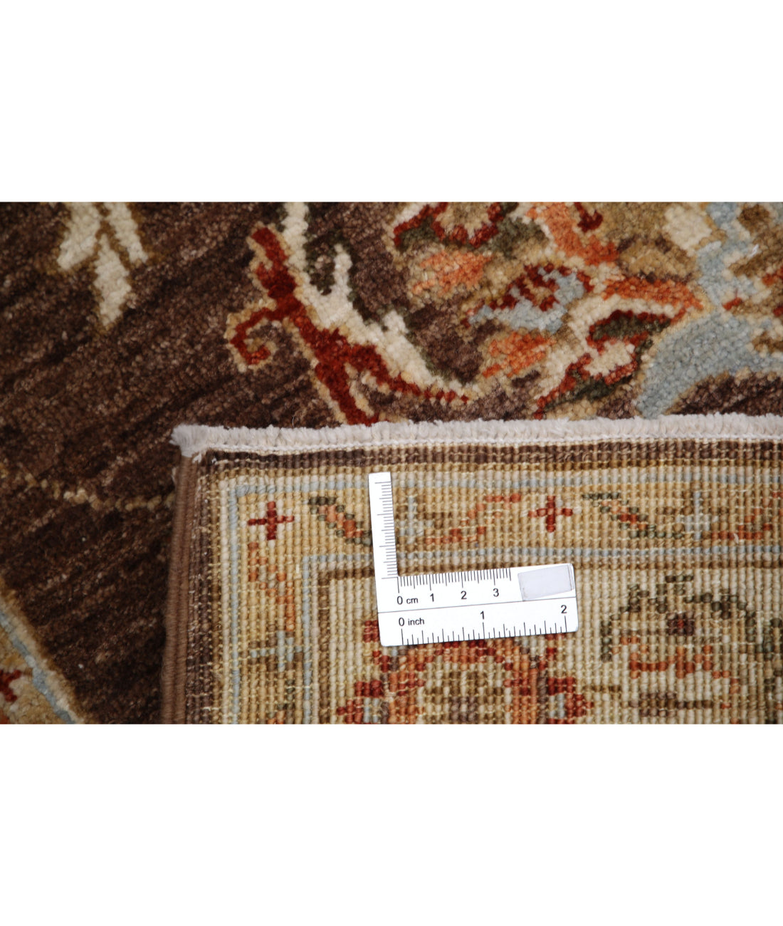 Ziegler 2'10'' X 4'9'' Hand-Knotted Wool Rug 2'10'' x 4'9'' (85 X 143) / Brown / Ivory