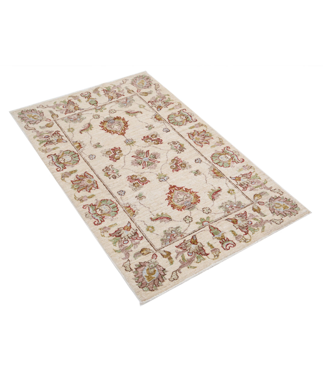 Ziegler 2'7'' X 4'0'' Hand-Knotted Wool Rug 2'7'' x 4'0'' (78 X 120) / Ivory / Ivory