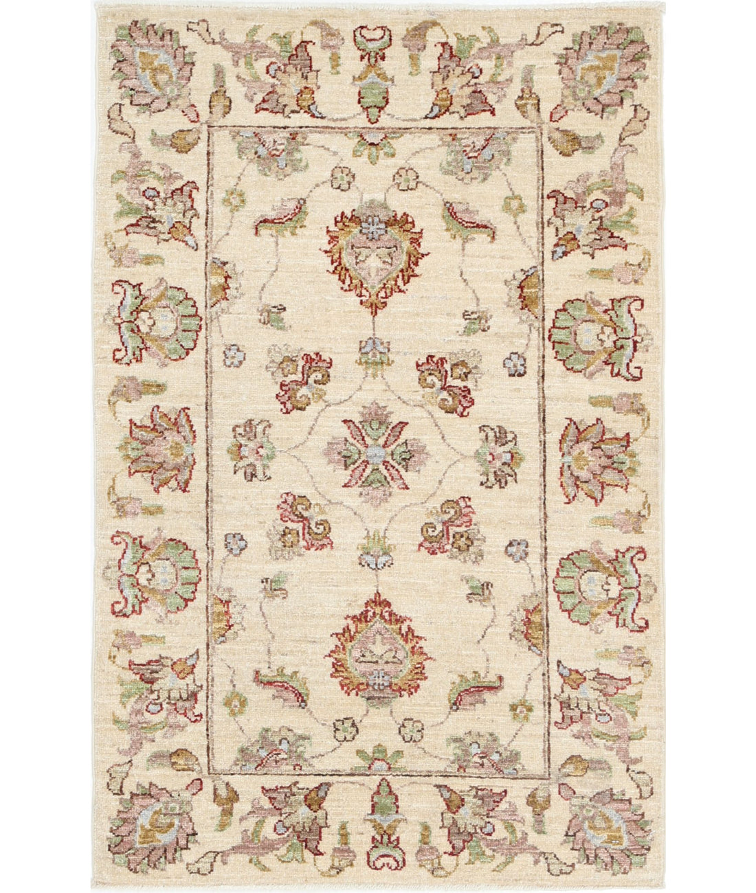 Ziegler 2'7'' X 4'0'' Hand-Knotted Wool Rug 2'7'' x 4'0'' (78 X 120) / Ivory / Ivory