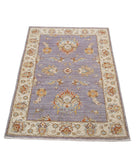 Ziegler 2'8'' X 4'0'' Hand-Knotted Wool Rug 2'8'' x 4'0'' (80 X 120) / Grey / Ivory