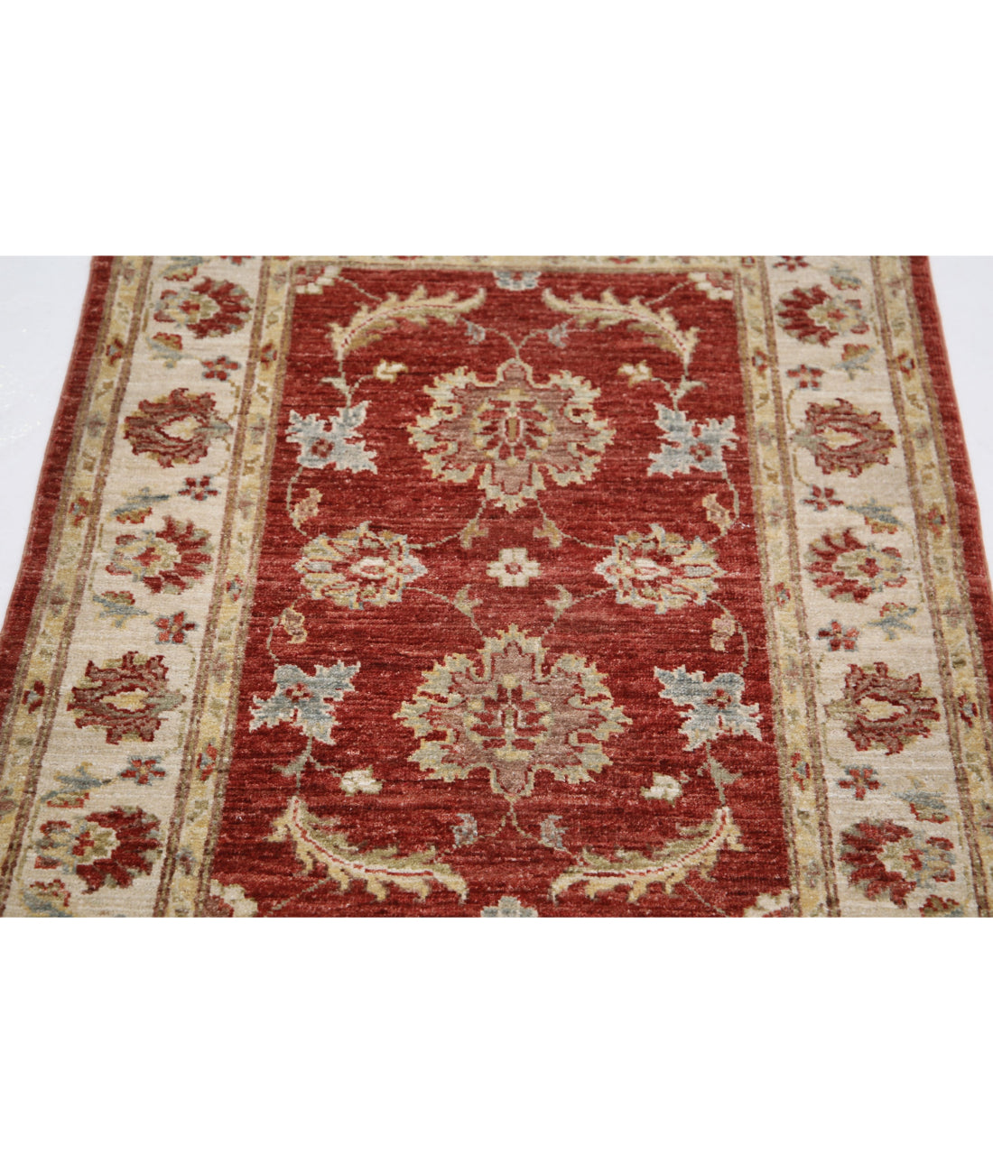 Ziegler 2'9'' X 4'1'' Hand-Knotted Wool Rug 2'9'' x 4'1'' (83 X 123) / Red / Ivory