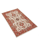 Ziegler 2'6'' X 4'0'' Hand-Knotted Wool Rug 2'6'' x 4'0'' (75 X 120) / Ivory / Red