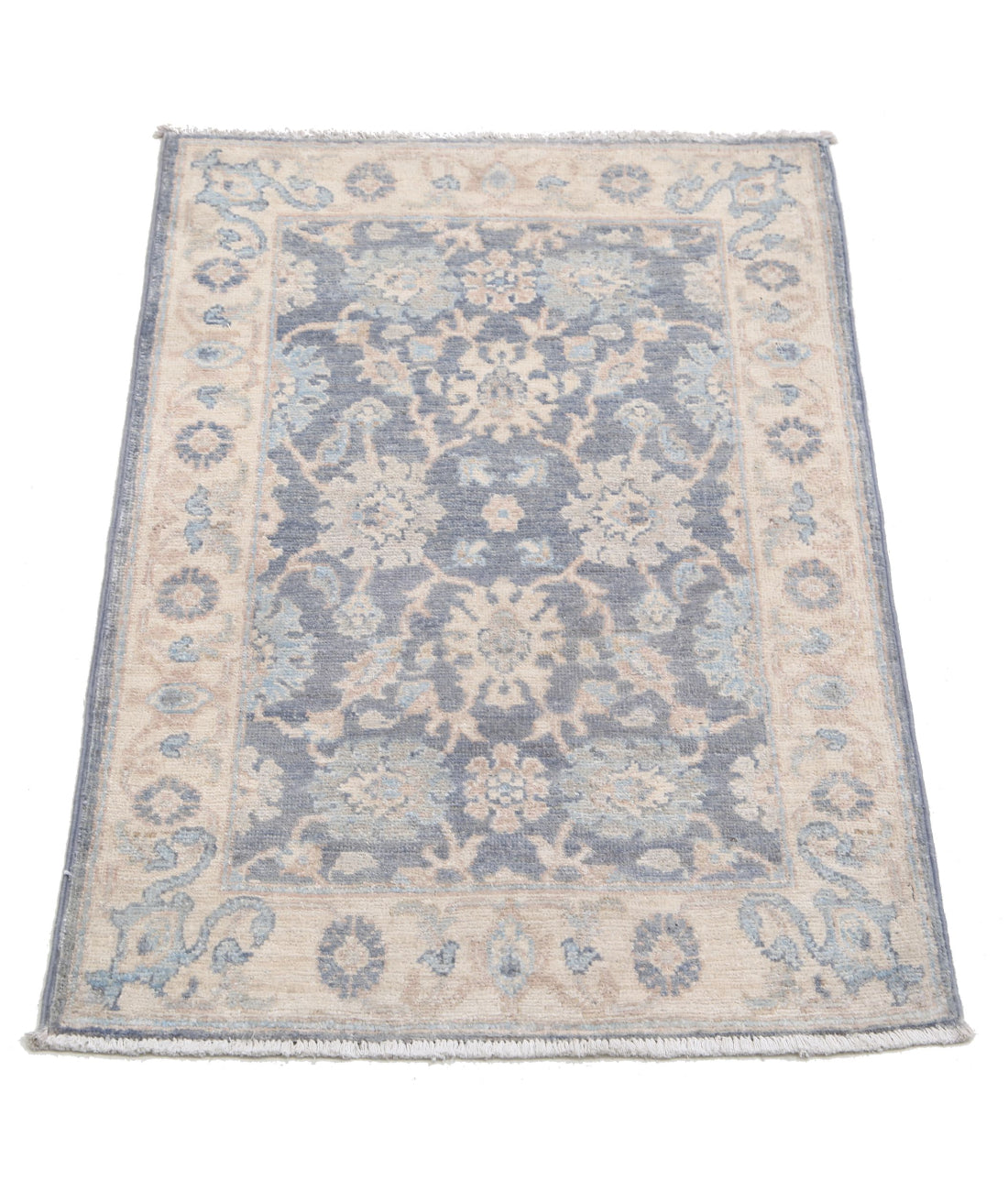 Serenity 2'0'' X 2'11'' Hand-Knotted Wool Rug 2'0'' x 2'11'' (60 X 88) / Grey / Ivory