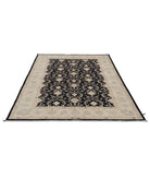 Ziegler 5'6'' X 8'0'' Hand-Knotted Wool Rug 5'6'' x 8'0'' (165 X 240) / Black / Ivory