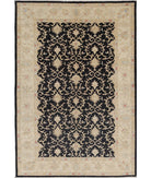 Ziegler 5'6'' X 8'0'' Hand-Knotted Wool Rug 5'6'' x 8'0'' (165 X 240) / Black / Ivory