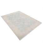 Serenity 5'6'' X 7'6'' Hand-Knotted Wool Rug 5'6'' x 7'6'' (165 X 225) / Blue / Ivory