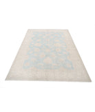 Serenity 5'6'' X 7'6'' Hand-Knotted Wool Rug 5'6'' x 7'6'' (165 X 225) / Blue / Ivory