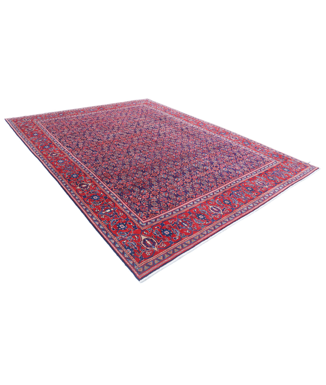 Tabriz 9'7'' X 12'7'' Hand-Knotted Wool Rug 9'7'' x 12'7'' (288 X 378) / Blue / Red