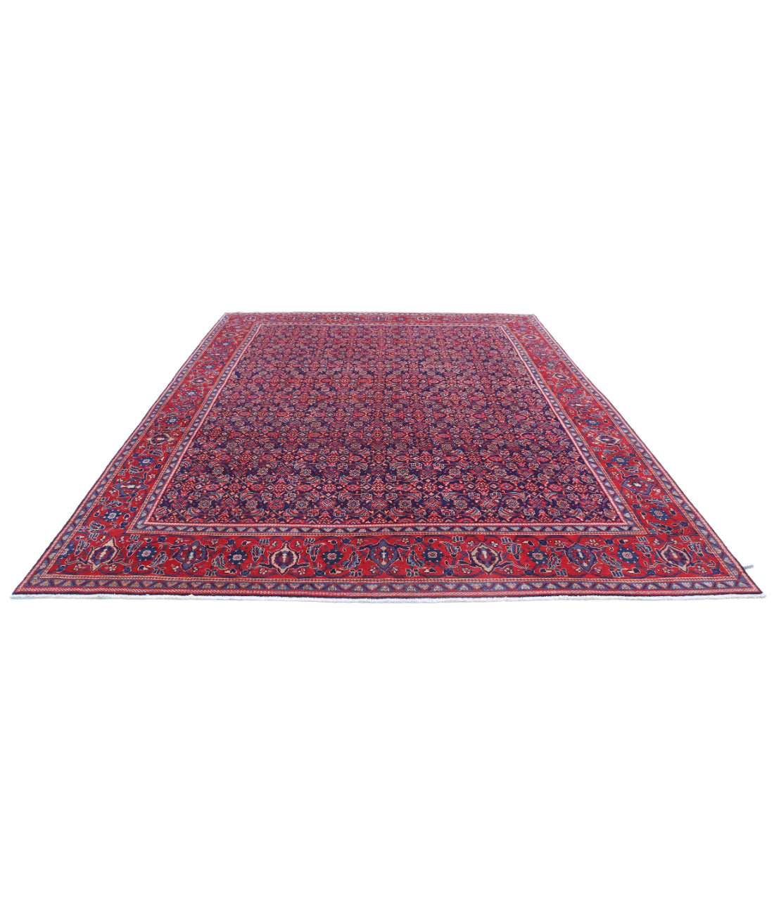 Tabriz 9'7'' X 12'7'' Hand-Knotted Wool Rug 9'7'' x 12'7'' (288 X 378) / Blue / Red