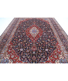 Kashan 9'9'' X 13'8'' Hand-Knotted Wool Rug 9'9'' x 13'8'' (293 X 410) / Blue / Blue