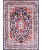 Kashan 9'9'' X 13'8'' Hand-Knotted Wool Rug 9'9'' x 13'8'' (293 X 410) / Blue / Blue