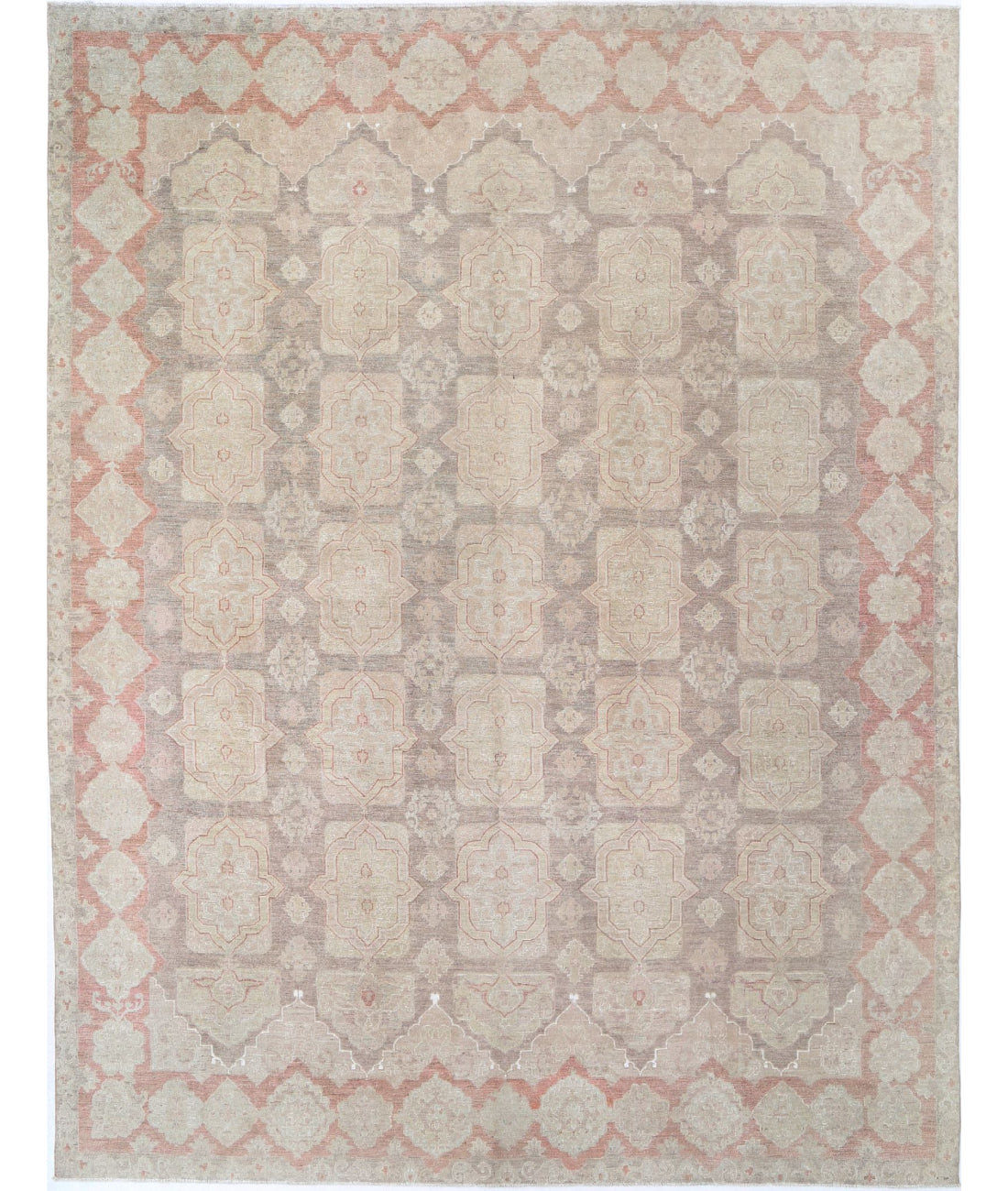 Serenity 9'11'' X 14'2'' Hand-Knotted Wool Rug 9'11'' x 14'2'' (298 X 425) / Brown / Lilac